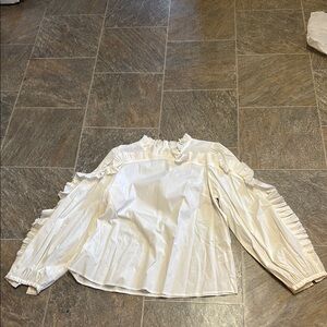 Sea Cream Ruffled Blouse